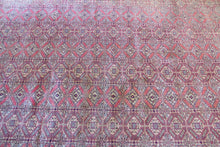 Load image into Gallery viewer, 8x12 Vintage Central Anatolian &#39;Kayseri&#39; Turkish Area Rug | Alternating repeating geometric diamonds vibrant colors | SKU 503
