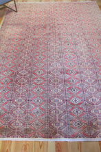 Load image into Gallery viewer, 8x12 Vintage Central Anatolian &#39;Kayseri&#39; Turkish Area Rug | Alternating repeating geometric diamonds vibrant colors | SKU 503
