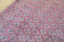 Load image into Gallery viewer, 8x12 Vintage Central Anatolian &#39;Kayseri&#39; Turkish Area Rug | Alternating repeating geometric diamonds vibrant colors | SKU 503

