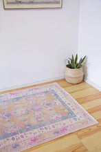 Load image into Gallery viewer, 4x11 Vintage South Eastern Anatolian Oushak Style Turkish Area Rug | Geometric Design Pops of Pink | SKU 504
