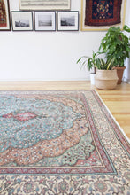Load image into Gallery viewer, 7x10 Vintage Central Anatolian &#39;Kayseri&#39; Turkish Area Rug | Intricate floral design bold medallion floral border | SKU 514
