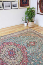 Load image into Gallery viewer, 7x10 Vintage Central Anatolian &#39;Kayseri&#39; Turkish Area Rug | Intricate floral design bold medallion floral border | SKU 514
