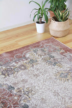 Load image into Gallery viewer, 6x9 Vintage Central Anatolian Oushak Style Turkish Area Rug | Floral medallion, spacious design, muted colors | SKU 523
