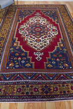 Load image into Gallery viewer, 8x12 Vintage Central Anatolian &#39;Taspinar&#39; Turkish Area Rug Bold Light Medallion Red Field Floral Embellishments | SKU 538
