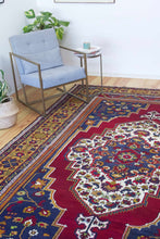 Load image into Gallery viewer, 8x12 Vintage Central Anatolian &#39;Taspinar&#39; Turkish Area Rug Bold Light Medallion Red Field Floral Embellishments | SKU 538
