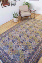 Load image into Gallery viewer, 7x10 Vintage Central Anatolian &#39;Kayseri&#39; Turkish Area Rug Intricate Floral Design in Alternating Colors Designed in Diamond Shapes | SKU 543
