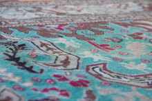 Load image into Gallery viewer, 6x10 Vintage Central Anatolian &#39;Kayseri&#39; Turkish Area Rug Bold Medallion Green Field Geometric &#39;Adler&#39; Design | SKU 546
