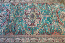 Load image into Gallery viewer, 6x10 Vintage Central Anatolian &#39;Kayseri&#39; Turkish Area Rug Bold Medallion Green Field Geometric &#39;Adler&#39; Design | SKU 546
