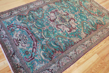 Load image into Gallery viewer, 6x10 Vintage Central Anatolian &#39;Kayseri&#39; Turkish Area Rug Bold Medallion Green Field Geometric &#39;Adler&#39; Design | SKU 546
