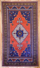 Load image into Gallery viewer, 6x11 Vintage Central Anatolian &#39;Taspinar&#39; Turkish Area Rug Bold Medallion Spacious Field Floral Corner Brackets Geometric Border | SKU 548
