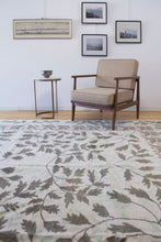 Load image into Gallery viewer, 9x12 Vintage Western Anatolian &#39;Zeki Muren&#39; Turkish Area Rug | All Over Symmetrically Designed Leaves on Light Background &#39;Zeki Muren&#39; Signed | SKU 555
