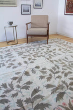 Load image into Gallery viewer, 9x12 Vintage Western Anatolian &#39;Zeki Muren&#39; Turkish Area Rug | All Over Symmetrically Designed Leaves on Light Background &#39;Zeki Muren&#39; Signed | SKU 555
