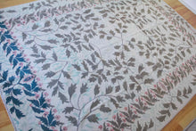 Load image into Gallery viewer, 9x12 Vintage Western Anatolian &#39;Zeki Muren&#39; Turkish Area Rug | All Over Symmetrically Designed Leaves on Light Background &#39;Zeki Muren&#39; Signed | SKU 555

