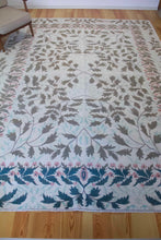 Load image into Gallery viewer, 9x12 Vintage Western Anatolian &#39;Zeki Muren&#39; Turkish Area Rug | All Over Symmetrically Designed Leaves on Light Background &#39;Zeki Muren&#39; Signed | SKU 555
