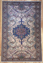 Load image into Gallery viewer, 7x10 Vintage Central Anatolian &#39;Kayseri&#39; Turkish Area Rug | Natural Colors Bold Medallion Geometric Design Stylized Border | SKU 559
