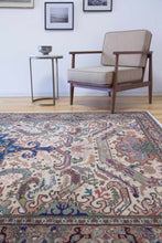 Load image into Gallery viewer, 7x10 Vintage Central Anatolian &#39;Kayseri&#39; Turkish Area Rug | Natural Colors Bold Medallion Geometric Design Stylized Border | SKU 559
