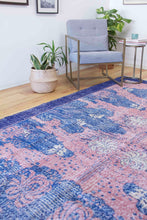 Load image into Gallery viewer, 7x10 Vintage Western Anatolian &#39;Zeki Müren&#39; Turkish Area Rug Symmetrical Cloud Design Floral Embellishments | SKU 567
