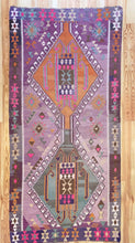 Load image into Gallery viewer, 5x11 Vintage Western Anatolian &#39;Eskişehir&#39; Turkish Kilim Area Rug Double Diamond Tribal Geometric Tribal Design Protective Symbols | SKU 569
