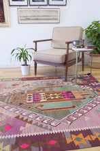 Load image into Gallery viewer, 5x11 Vintage Western Anatolian &#39;Eskişehir&#39; Turkish Kilim Area Rug Double Diamond Tribal Geometric Tribal Design Protective Symbols | SKU 569
