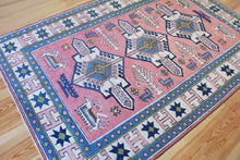 Load image into Gallery viewer, 6x10 Vintage Central Anatolian Oushak Style &#39;Sultanhan&#39; Turkish Area Rug | Triple Medallion Soft Field Colors Geometric Design | SKU 581
