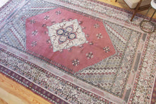 Load image into Gallery viewer, 7x11 Vintage Western Anatolian &#39;Kula&#39; Turkish Area Rug | Diamond Medallion Spacious Field Symmetrical Geometric Design Soft Colors | SKU 589
