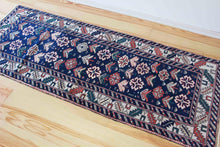 Load image into Gallery viewer, 3x8 Vintage Central Anatolian Caucasian &#39;Shirvan&#39; Style Turkish Runner Symmetrical Geometric Design Bold Colors | SKU 593
