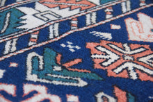 Load image into Gallery viewer, 3x8 Vintage Central Anatolian Caucasian &#39;Shirvan&#39; Style Turkish Runner Symmetrical Geometric Design Bold Colors | SKU 593
