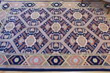Load image into Gallery viewer, 6x9 Vintage Central Anatolian &#39;Aksaray&#39; Turkish Area Rug | Repeating Symmetrical Floral Hexagon Field Design Geometric Border | SKU 594
