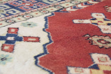 Load image into Gallery viewer, 6x8 Vintage Western Anatolian &#39;Kula&#39; Turkish Area Rug Square Medallion Earthy Colors Stylized Motifs Light Field Geometric Border | SKU 603
