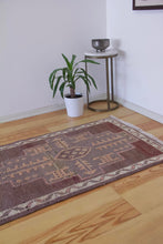Load image into Gallery viewer, 3x12 Vintage South Eastern Anatolian &#39;Herki&#39; Turkish Runner | Multiple Geometric Medallions Earthy Colors Stylized Border | SKU 607

