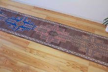 Load image into Gallery viewer, 3x12 Vintage South Eastern Anatolian &#39;Herki&#39; Turkish Runner | Multiple Geometric Medallions Earthy Colors Stylized Border | SKU 607
