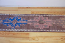 Load image into Gallery viewer, 3x12 Vintage South Eastern Anatolian &#39;Herki&#39; Turkish Runner | Multiple Geometric Medallions Earthy Colors Stylized Border | SKU 607
