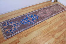 Load image into Gallery viewer, 3x12 Vintage South Eastern Anatolian &#39;Herki&#39; Turkish Runner | Multiple Geometric Medallions Earthy Colors Stylized Border | SKU 607
