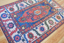 Load image into Gallery viewer, 7x10 Vintage Central Anatolian &#39;Aksaray&#39; Turkish Area Rug | Bold Double Niche Medallion Geometric Design Stylized Field Wide Floral Border | SKU 613

