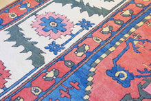 Load image into Gallery viewer, 7x10 Vintage Central Anatolian &#39;Aksaray&#39; Turkish Area Rug | Bold Double Niche Medallion Geometric Design Stylized Field Wide Floral Border | SKU 613
