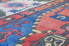 Load image into Gallery viewer, 7x10 Vintage Central Anatolian &#39;Aksaray&#39; Turkish Area Rug | Bold Double Niche Medallion Geometric Design Stylized Field Wide Floral Border | SKU 613
