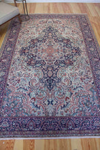 Load image into Gallery viewer, 7x10 Vintage Central Anatolian &#39;Kayseri&#39; Turkish Area Rug | Bold Medallion Intricate Floral Design Stylized Field Motifs Palmette Floral Design | SKU 618

