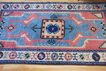 Load image into Gallery viewer, 4x7 Vintage Central Anatolian Caucasian &#39;Kasim Usagi&#39; Design &#39;Sultanhan&#39; Turkish Area Rug | Geometric Medallion Soft Colors Stylized Motifs | SKU 621

