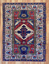 Load image into Gallery viewer, 6x8 Vintage Central Anatolian &#39;Yoruk&#39; Turkish Area Rug | Diamond Medallion Geometric Design Vibrant Colors Stylized Border | SKU 632
