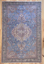 Load image into Gallery viewer, 7x10 Vintage Central Anatolian &#39;Kayseri&#39; Turkish Area Rug | Intricate Bold Medallion Embellished with Palmette and Vine Ornaments Placed on Floral Field Stylized Border | SKU 645
