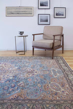Load image into Gallery viewer, 7x10 Vintage Central Anatolian &#39;Kayseri&#39; Turkish Area Rug | Intricate Bold Medallion Embellished with Palmette and Vine Ornaments Placed on Floral Field Stylized Border | SKU 645
