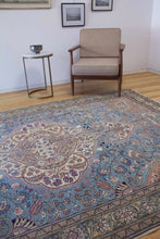Load image into Gallery viewer, 7x10 Vintage Central Anatolian &#39;Kayseri&#39; Turkish Area Rug | Intricate Bold Medallion Embellished with Palmette and Vine Ornaments Placed on Floral Field Stylized Border | SKU 645
