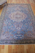 Load image into Gallery viewer, 7x10 Vintage Central Anatolian &#39;Kayseri&#39; Turkish Area Rug | Intricate Bold Medallion Embellished with Palmette and Vine Ornaments Placed on Floral Field Stylized Border | SKU 645
