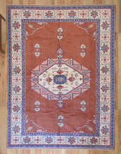 Load image into Gallery viewer, 8x10 Vintage Central Anatolian &#39;Sultanhan&#39; Turkish Area Rug | Star Design Bold Medallion Placed in Octagonal Design Spacious Field with Stylized Motifs Light Field | SKU 648

