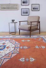 Load image into Gallery viewer, 8x10 Vintage Central Anatolian &#39;Sultanhan&#39; Turkish Area Rug | Star Design Bold Medallion Placed in Octagonal Design Spacious Field with Stylized Motifs Light Field | SKU 648
