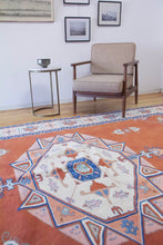 Load image into Gallery viewer, 8x10 Vintage Central Anatolian &#39;Sultanhan&#39; Turkish Area Rug | Star Design Bold Medallion Placed in Octagonal Design Spacious Field with Stylized Motifs Light Field | SKU 648
