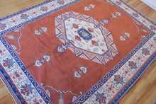 Load image into Gallery viewer, 8x10 Vintage Central Anatolian &#39;Sultanhan&#39; Turkish Area Rug | Star Design Bold Medallion Placed in Octagonal Design Spacious Field with Stylized Motifs Light Field | SKU 648
