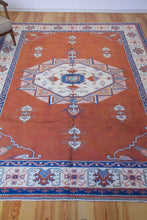 Load image into Gallery viewer, 8x10 Vintage Central Anatolian &#39;Sultanhan&#39; Turkish Area Rug | Star Design Bold Medallion Placed in Octagonal Design Spacious Field with Stylized Motifs Light Field | SKU 648

