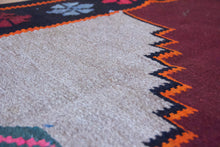 Load image into Gallery viewer, 7x10 Vintage Eastern Anatolian &#39;Kars&#39; Turkish Kilim Area Rug | Bold Traditional Medallion Flower Designs on Corners Stylized Border Earthy Colors | SKU 656
