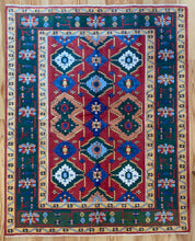 Load image into Gallery viewer, 6x7 Vintage Central Anatolian &#39;Yoruk&#39; Turkish Rug | Symmetrical Geometric Design Vibrant Colors  | SKU 662
